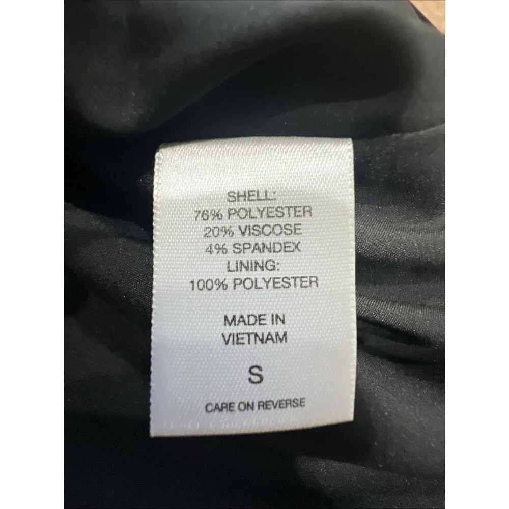 Gabrielle Union NY&Co Womens Black Sheath Dress Flutter Sleeve V Neck Sz S Small - Picture 9 of 12